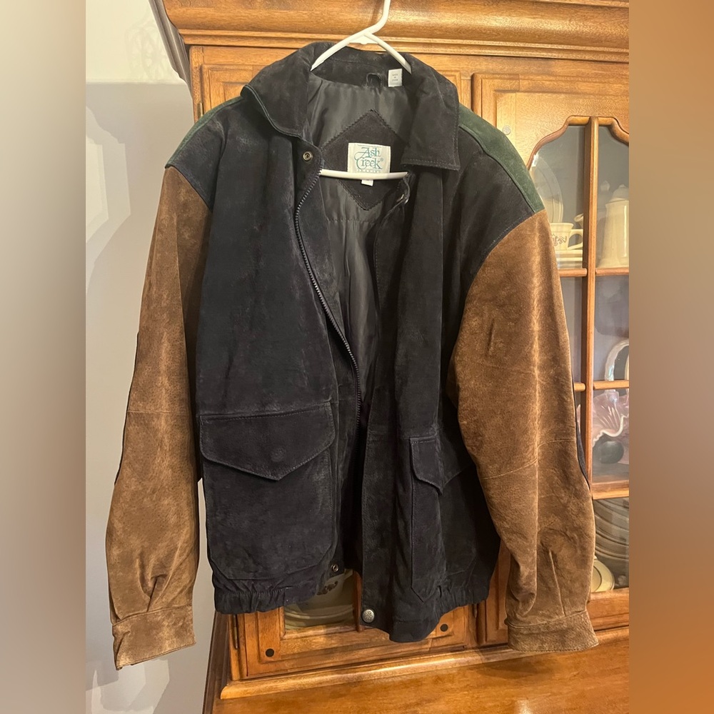 Classic Black and Brown Bomber Jacket